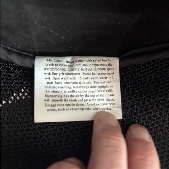 Monterey Bay Sirocco Waterproof Leather UPF 50 + Western Hat. Black 7-7 1/2 - Picture 9 of 11